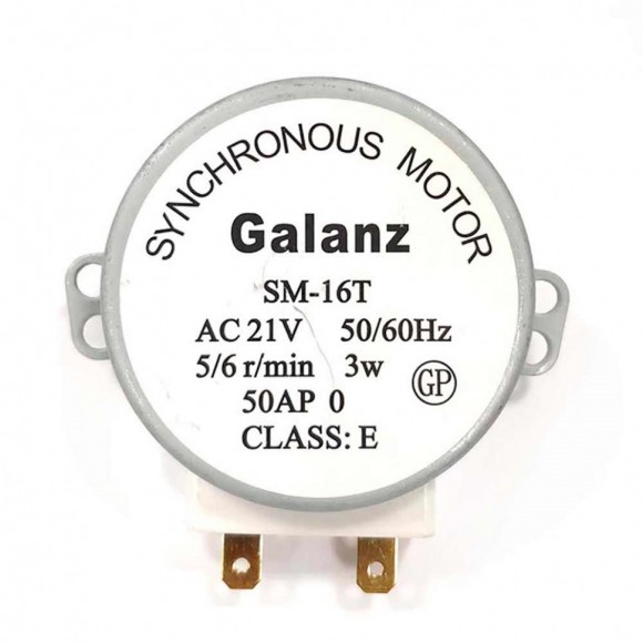 НАБОР 2 шт Двигатель вращения поддона СВЧ, для LG, Samsung, Bosch, 3 Вт, 5-6 об/мин SM-16TAC21, KMД040